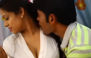 Pretty Indian’s eyes roll during intimate touching